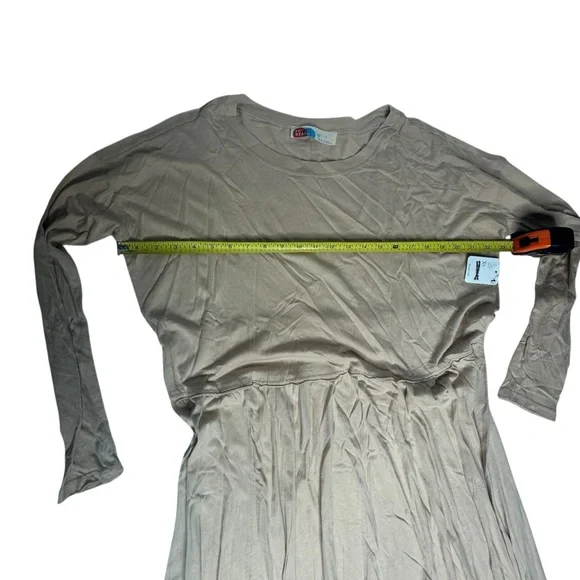 NWT Free People Beach Anytime Midi Long  Sleeve Dress xs in sand - Picture 13 of 15